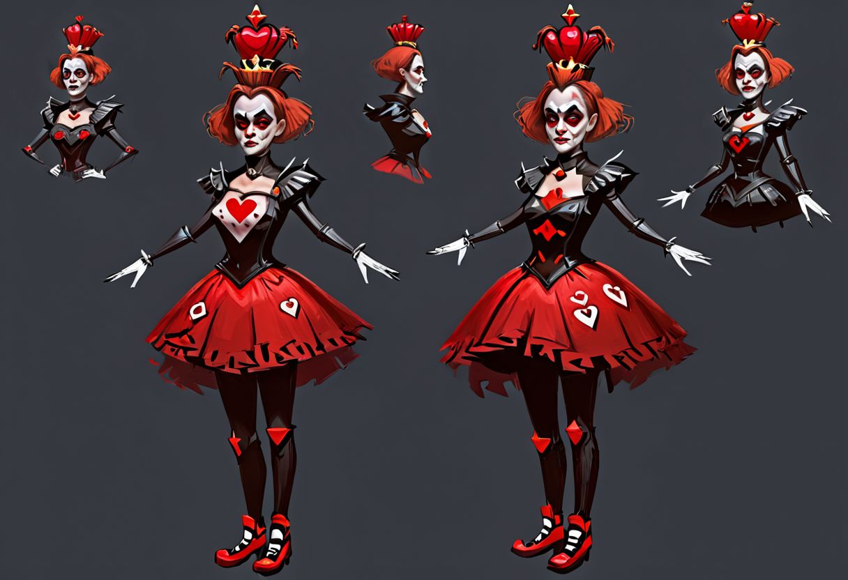 queen of hearts character concept art