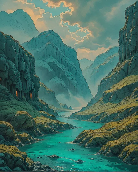 Surreal Landscape, Creator Landscape,
Joaquin Sorolla (Mediterranean light), Limestone cliffs overlooking turquoise bay, water vole burrow entrance, iron ore mining headframe,capercaillie lekking.
<lora:ClassipeintXL2.1:0.251> oil painting,
<lora:extremely_detailed:0.804> extremely detailed,
<lora:add-detail-xl:0.657>,
<lora:dreamshaperXL10_lora:0.207>,
<lora:Flux-XL_Scenery: 0.308> flux-scenery,
detailxl,
advntr,
<lora:tbh112-sdxl:0.7> style of Gregory Fromenteau,