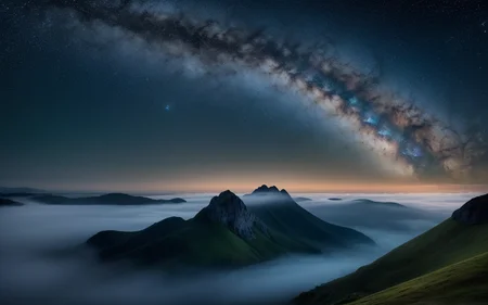 (masterpiece, high quality, highres,Highest picture quality), (Master's work),
detailed background, masterpiece, best quality, scenery, mountains,starry sky, night, night sky,star, Milky Way,(fog:0.9), silence nature,moonlight, ocean,
<lora:epiNoiseoffset_v2:1>, <lora:mochaBeautifulSky_v10:0.6>