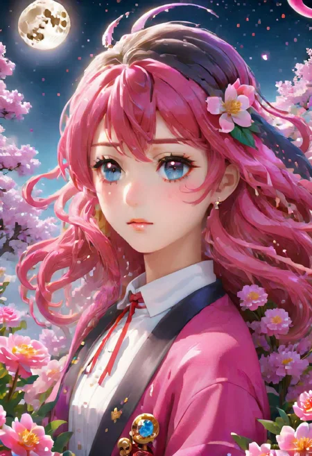 (masterpiece), (best quality), (ultra-detailed), stunning fantasy artwork blending Japanese and magical elements, featuring a Animal with gravity-defying long, their pink petals contrasting with the dark night sky and a crescent moon casting a soft glow, with a serene body of water reflecting the moonlight in the background; created in a highly detailed and vibrant style, balancing realism with fantastical elements, and a rich color palette of reds, pinks, and deep blues, evoking an atmosphere of mystery, beauty, and a touch of danger (assassinkahb style, a black and white photo, japanese writing on the back, solo, white background, jacket, monochrome, upper body, greyscale, male focus, long hair in wind, weapon, clothes writing:1.4),undefined, illustration, disheveled hair, detailed eyes, perfect composition, moist skin, intricate details, earrings, by wlop, photograph , 50mm . cinematic 4k epic detailed 4k epic detailed photograph shot on kodak detailed cinematic hbo dark moody, 35mm photo, grainy, vignette, vintage, Kodachrome, Lomography, stained, highly detailed, found footage