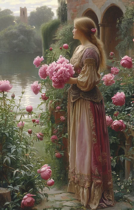 masterpiece,best quality,<lora:tbh201-sdxl:0.9>,illustration,style of Edmund Leighton
decaying peonies