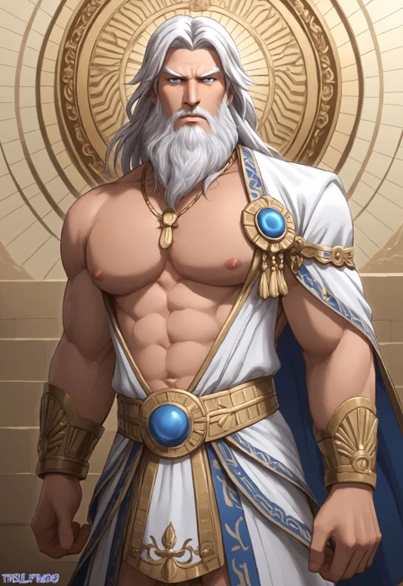 safe_pos, safe_pos, safe_pos, score_9, score_8_up, rating_nsfw, ultra hd, absurdres, best quality, masterpiece, masculine, solo, 1male, male focus, best anatomy, best eyes, best hands, sexiest man alive, erotic, gay porn, hand with five fingers, mature male,

Phausto, made by Phausto, SmiteZeus, SmiteZeusBeard, white robes, revealing clothing, open clothing, beard, white hair, pubic hair, facial hair, greek temple, looking at viewer, dutch angle, Expressiveh, detailed background, best lighting