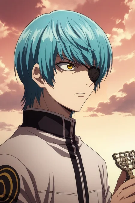 zPDXL, score_9, score_8_up, score_7_up, rating_safe, intricate details, , , 1boy, male focus, <lora:yuuto_ijika_pony:0.70>, yuuto_ijika, blue hair, yellow eyes, short hair, eyepatch, bangs, solo, profile, heaven, clouds, day, sunny, holding object, speaking, talking, <lora:death_note_style_pony:1.2>, death_note_style, , <lora:sdxl_lightning_8step_lora:1>