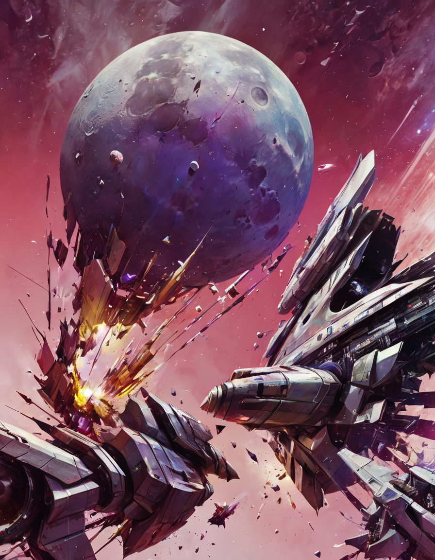 <lora:dand:0.6>dand, moon, spaceships, structure, shattering into pieces
hyperdigital art, glitched out