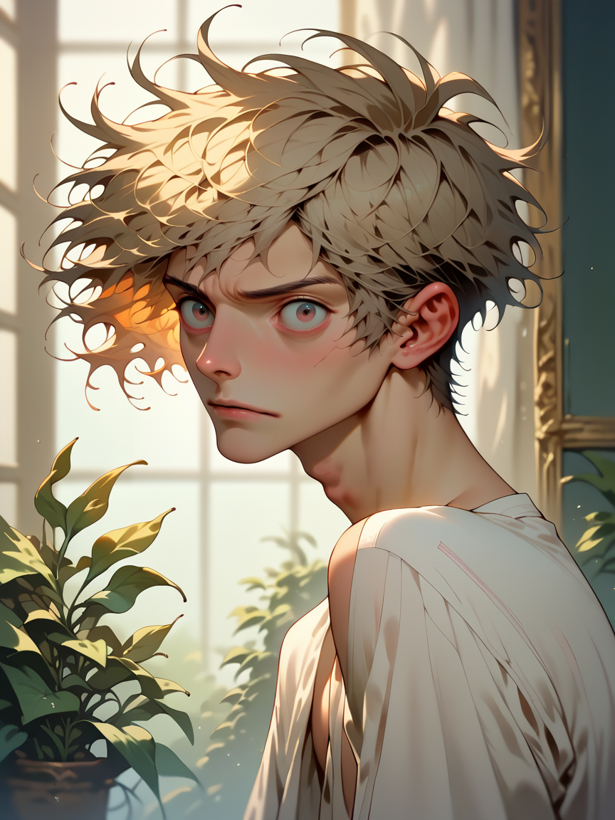 score_9, score_8_up, score_7_up, score_6_up,  <lora:MJXLP:0.9> mj, solo, 1boy, upper body
