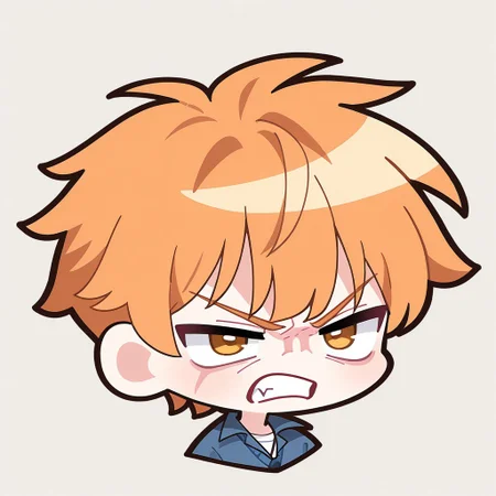 masterpiece,best quality, very aesthetic,absurdres,newest,1boy solo, angry, chibi, portrait, closeup