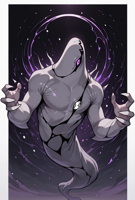 <lora:ghostfreak-08:1> ghostfreak, solo, no humans, purple eye, ghost, floating, particles, dynamic pose, upper body, claw pose, clawing hands,, big arms, leaning to side, zoomed in shot,, masterpiece, best quality, amazing quality, very aesthetic, absurdres, newest,, upper body, halftone effect, white borders, abstract background:1.2,