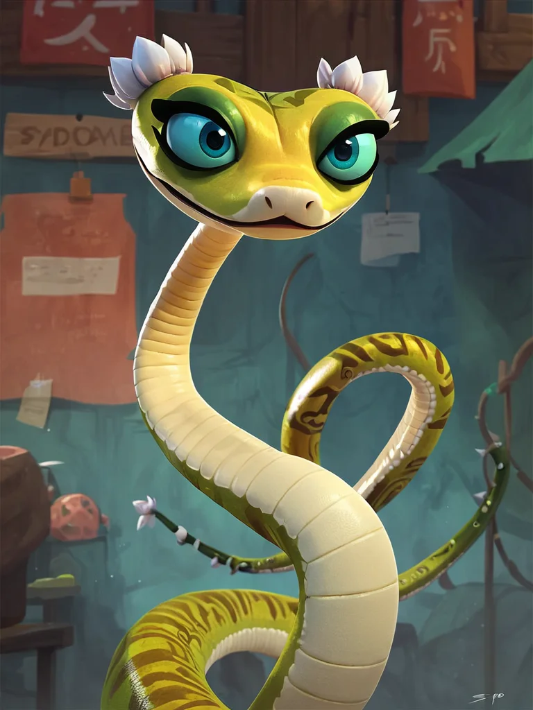 <lora:ViperPony1.1:0.75> viperkfp, snake, 1girl,solo, solo focus, furry, solo, blue eyes, animal focus, looking at viewer,furry female, score_9, score_8_up, score_7_up, score_6_up