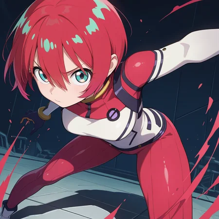 amate yuzuriha,1girl,solo,looking at viewer,
amate yuzuriha\(pilot suit\),
dynamic pose,
masterpiece,best quality,amazing quality,very aesthetic,absurdres,