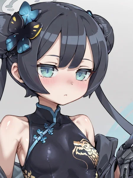 detailed background, shiny skin,  rating safe, 
<lora:pochincoff.pony:1.1>,
pochincoff, 
<lora:kisaki.pony:1>,
kisaki, upper body, mecha,