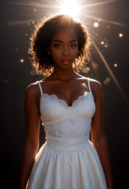 score_9, score_8_up, score_7_up, score_6_up, typical r/IRLgirls candid photo,ebony, beaytiful ebony model, dark skin, hair, wearing a bridesmaids dress at a wedding, bokeh, Lomo, dof, high definition, detailed, intricate, fujifilm xt3, dslr, 50mm, camera flash, lens flare, (at night:1.2), bokeh, Ilford Delta 3200 film, dof, high definition, detailed, intricate, flashlight <lora:flashlightphoto_v1.5a:1>, film grain, OverallDetail,authentic,overcast-lighting,baddiecore,melanin,ultra-realistic,ultra-hd-details,<lora:igbaddie:0.4>,<lora:Elixir:0.6>,<lora:epiCRealLife:0.6>,<lora:birthday_girl:0.4>,