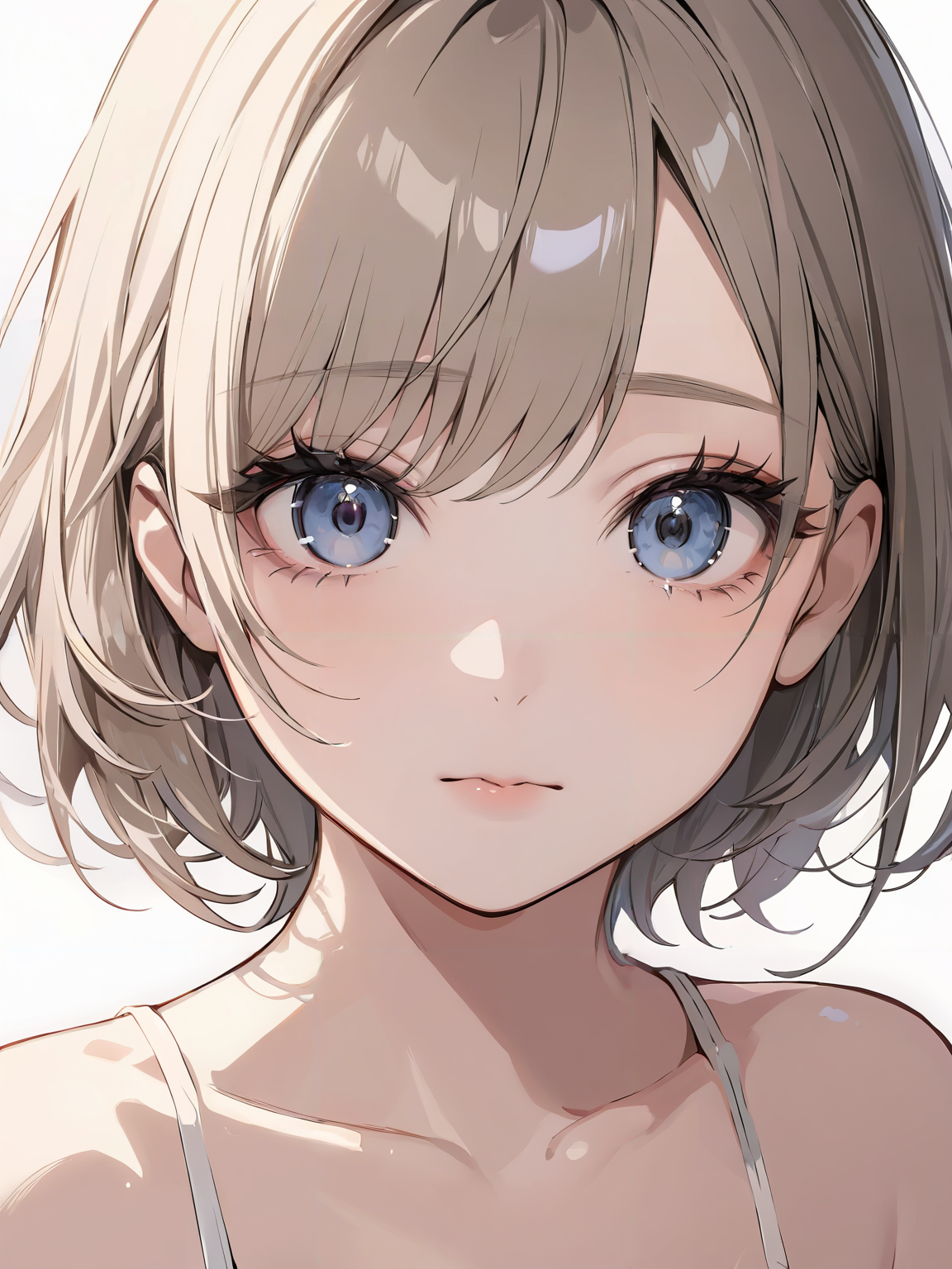masterpiece,ultra-detailed,best quality,8K,illustration,cute face,clean skin ,shiny hair,girl,ultra-detailed-eyes,simple background, <lora:add-detail-xl:1> <lora:eyelashes_XL_V1.0:0.7> eyelashes,upper body