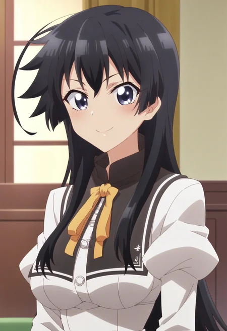 score_9, score_8_up, score_7_up, score_6_up, score_5_up, score_4_up , anime coloring ,BREAK source_anime, anime,screencap,
1girl, solo, karenj, sailor dress, neck ribbon. <lora:PonyXL Karen Jinryou V1:1>
indoors, upper body,
smile, looking at viewer,
