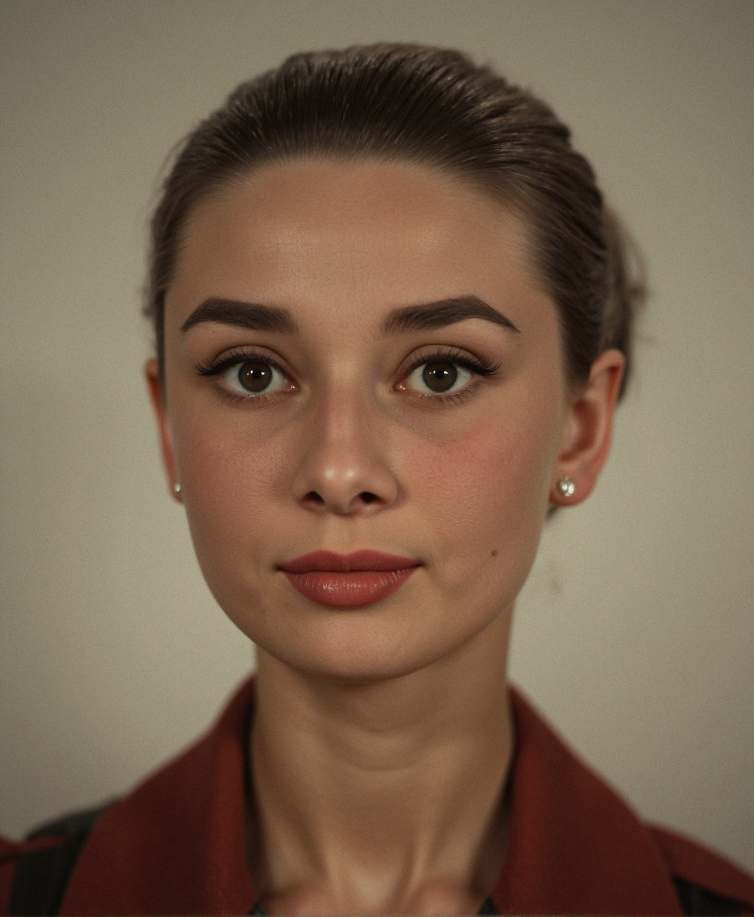 An analog photograph of (sks woman:1)
