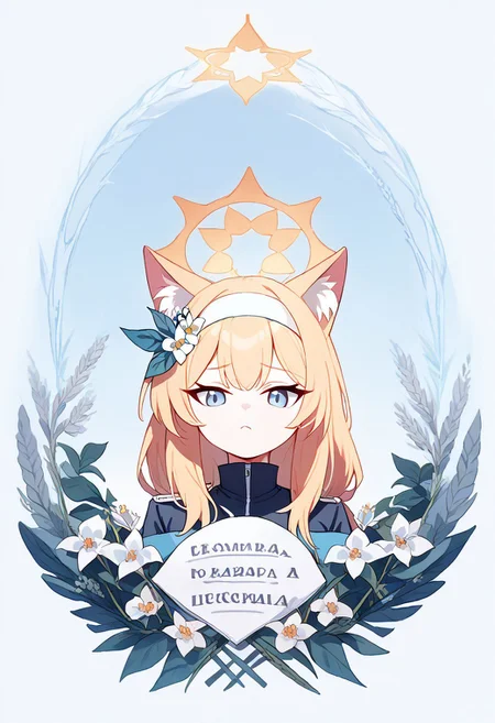 score_9, score_8_up, score_7_up, upper body Mari_(Track)_(Blue_Archive), blue_eyes, l, white_hairband Mari_(Blue_Archive), Mari_(Blue_Archive), easynegative,fox ears,
easynegative, Mari_(Blue_Archive), emblem, russian text
