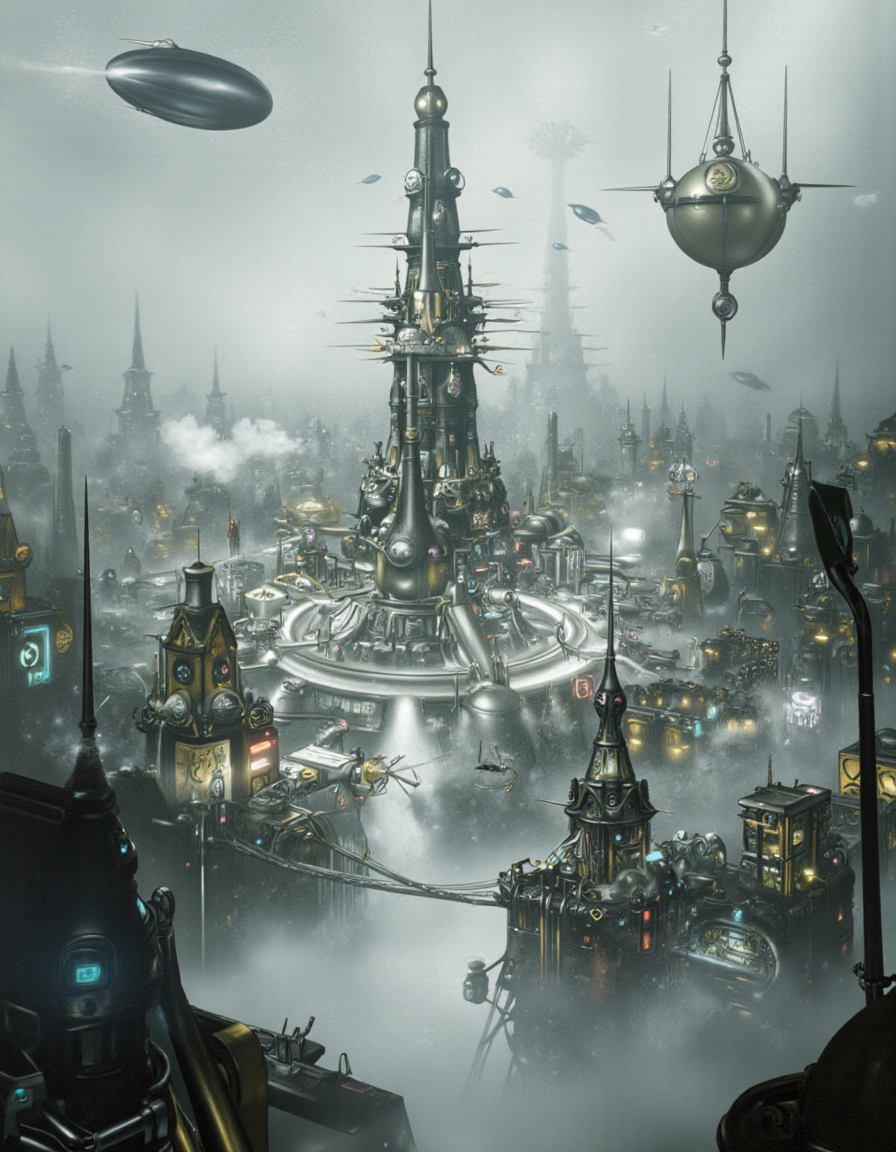 Suprematism, HDR photo of In style of Akiya Kageichi. 
A mystical, steam-powered city hidden within a vast network of fog-shrouded canals on a world shrouded in perpetual mist. Towering clockwork spires rise from the water like colossal monoliths, their gears and pistons whirring softly as they regulate the flow of steam and magic. A labyrinthine system of canal tunnels and bridges leads to hidden chambers filled with ancient artifacts and forbidden knowledge. The air is thick with the scent of coal smoke and the distant hum of clockwork machinery. (With blimps and flying vehicles:1.3).
 <lora:Yoshitaka_Amano__Ayami_Kojima_Style_Blend_Flux_V2:1> aman0ayam1 <lora:tech3d-gym-v3:1> a 3D icon of, vibranttech3d style <lora:Dynamic Poses5952:0.95> dynamic . High dynamic range, vivid, rich details, clear shadows and highlights, realistic, intense, enhanced contrast, highly detailed, 3D render, ((hyper realism)), sharp focus, cinematic lighting, photo realistic, hyper realistic. 4k, natural, global illumination, caustics, ratytracing, Unreal Engine, highly detailed, trending on Artstation, Bauhaus-Style Poster, simple geometric shapes, clean lines, primary colors, Bauhaus-Style Posterabstract, limited color palette, geometric forms, Suprematism