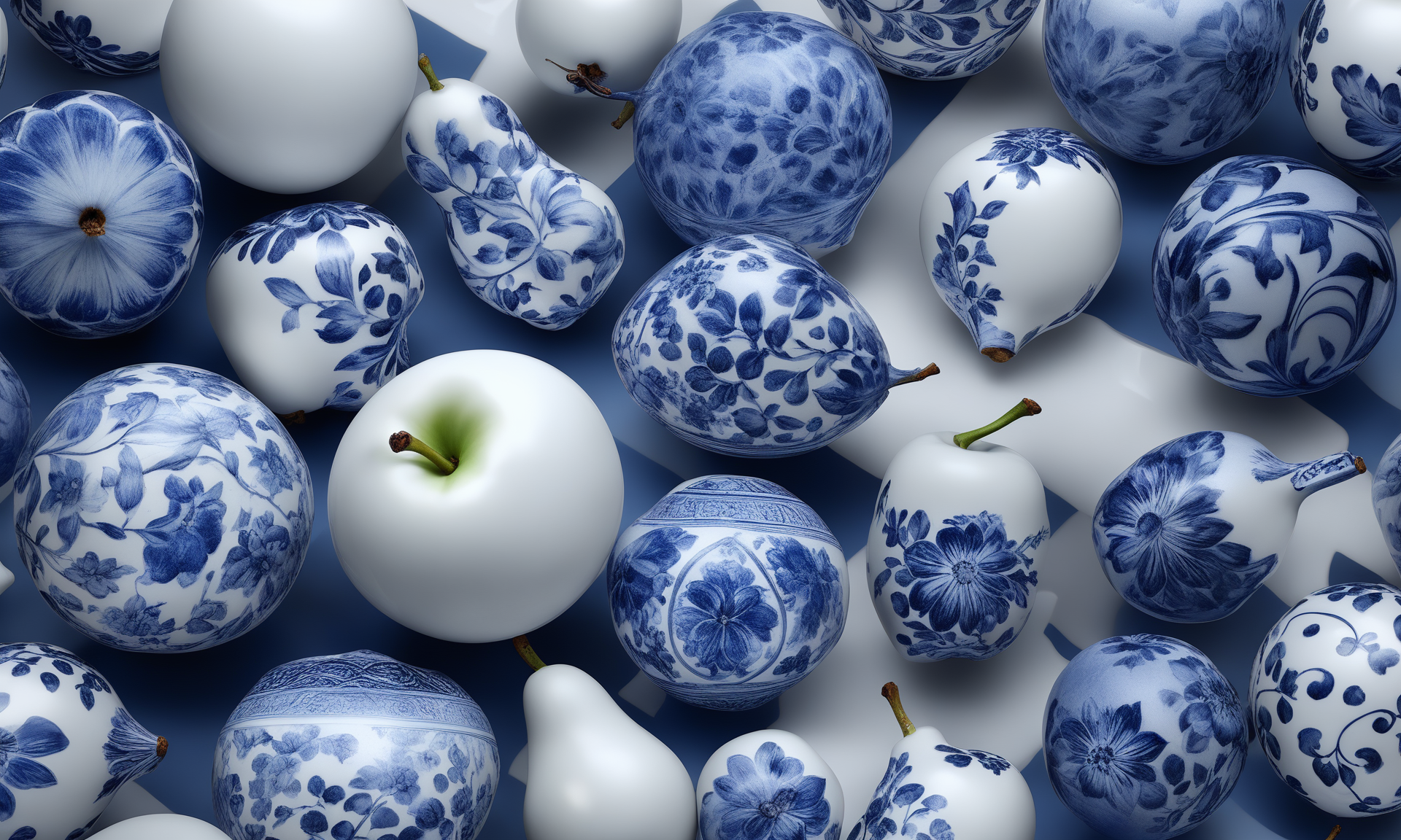 <lora:bwporcelaincd_xl-000007:0.7>, a fruits made of (bwporcelaincd_xl, blue and white porcelain, porcelain:1.2, shiny:1.3, solo:1.3) on desk, full body, indoors, (Unbelievable Digital Artwork:1.3), CGSociety, ArtStation, master works, 8K,HDR,UHD,masterpiece,best quality,highly detailed,emotional,harmonious,high budget,moody,epic,gorgeous,high resolution,perfect lighting,finely detail,extremely detailed,ultra detailed,realistic,photorealistic,huge filesize,photographic,real,wallpaper,moody lighting,volumetric lighting,reality ray tracing