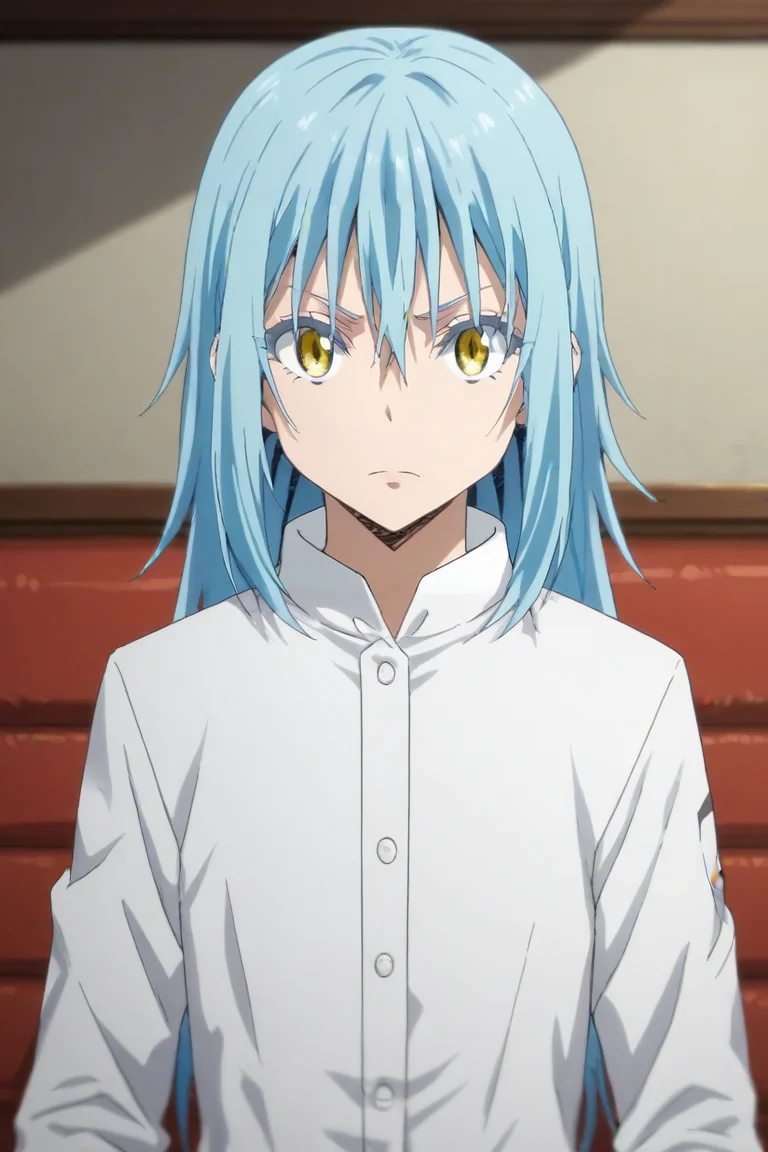 score_9, score_8_up, score_7_up, score_6_up, score_5_up, score_4_up, BREAK source_anime, semi-realistic, looking at viewer, , depth of field, 1other, androgynous, solo, <lora:rimuru_tempest_pony:0.96>, rimuru_tempest, blue hair, yellow eyes, long hair, bangs, hair between eyes, , , , <lora:sdxl_lightning_8step_lora:1>