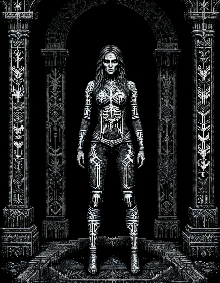 masterwork Cosplay Photograph, Color splash, Vector Art, Enchanting ral-ansrt, wearing Contoured Leggings, from inside of a Moria, Evil, moody lighting, Cinestill 50, F/14, Infrared, <lora:ral-ansrt:1.2>, rich vivid colors, confident, modified, excellent composition, dynamic dramatic beautiful full taking, winning
