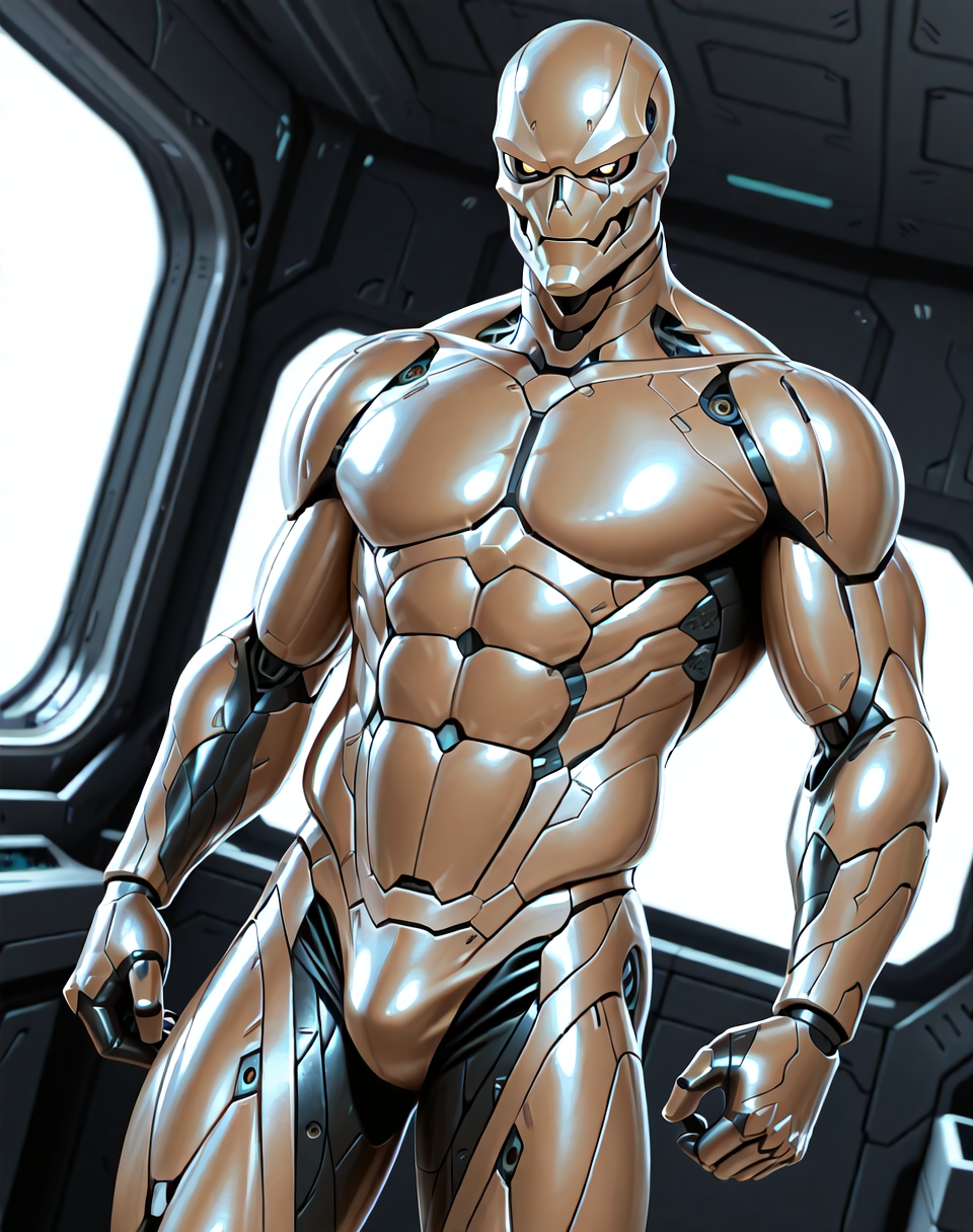 <lora:T_3000_(Terminator)_(Illustrious)_(AD):1> T 3000, muscular, robot, 
((
interior, science fiction, 
dutch angle, dynamic action, male focus, solo, fully armored, villain, sexy male physique, solo, powerful, superiority, hyper muscular, 
)),
BREAK: very awe, aesthetically pleasing, masterpiece, best quality, amazing quality, very aesthetic, depth of field, absurd details, depth of field, atmospheric rendering, natural shading, soft shading, 
BREAK: lazympos, lazypos (3),