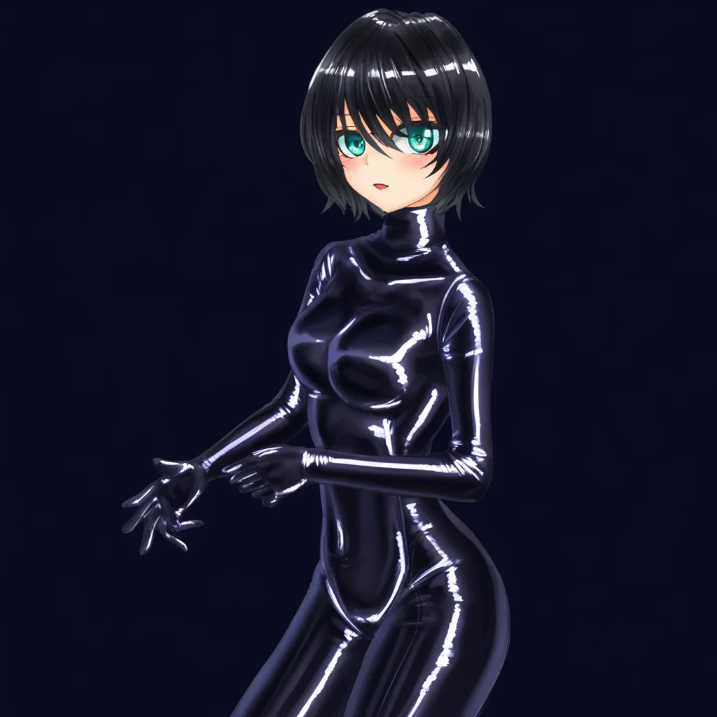 Kuro, 1girl, latex bodysuit