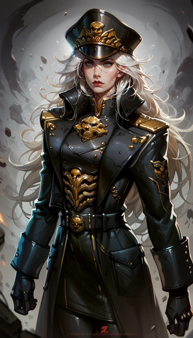 score_9, score_8_up, score_7_up, 1 girl, detailed face, long white hair, warscape, war, , dynamic pose, in movement
from from belov,
<lora:Zeronis_Style:0.8> zeronis,
<lora:Expressive_H:0.6> Expressiveh,
<lora:princess_pony_v1:0.5>,
<lora:PulenKompot-Ganassa Style-PonyXL:0.5> ganassa,
<lora:commissar_uniform_WH40K:0.8>, commissar uniform, long coat, commissar hat