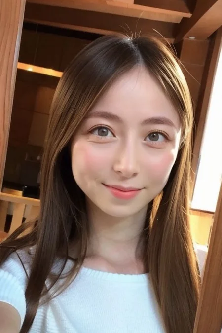 Original face, ((Original eyes shape)) , ((Small breasts)) , flat chest adult woman, Point of view, best quality, photo realistic portrait ,fair skin, fashion, nsfw