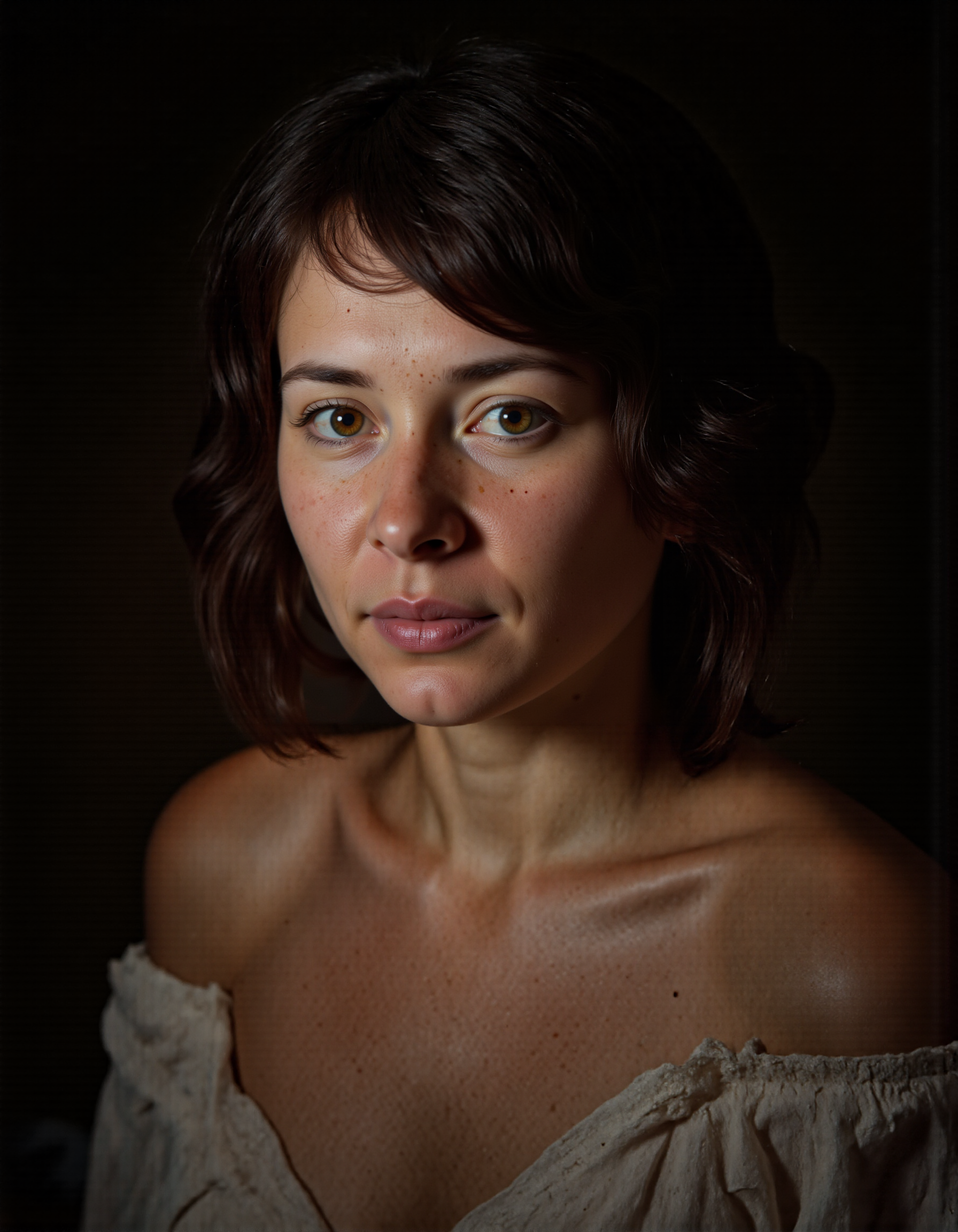 Rembrandt style <lora:DB:1>, Victorian style portrait of beauty mature woman, <lora:new:1> . Baroque, chiaroscuro, realistic, emotional, "flat lighting