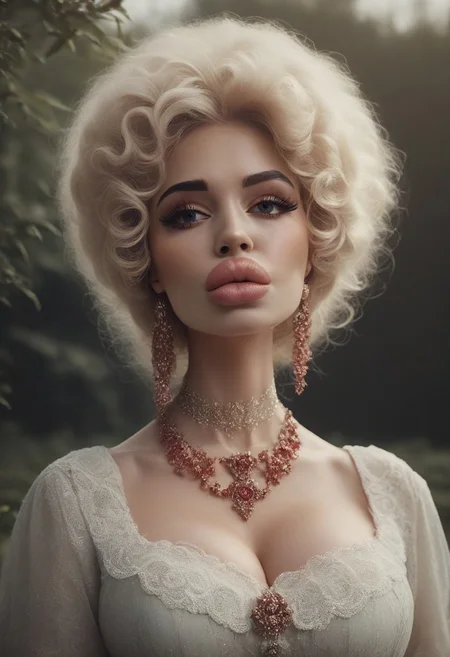score_9, score_8_up, score_7_up, rating_safe, concept art, semi-realistic, 1girl, solo. dvr-gs.
Young beautiful face, fit body, Cute face.
(Big breast), (round breasts:1.2),
Huge lips.