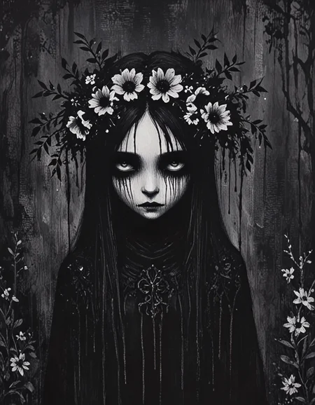 The Woman in Black <lora:novuschroma64 style:1> novuschroma64 style <lora:sdxl_lightning_8step_lora:1>