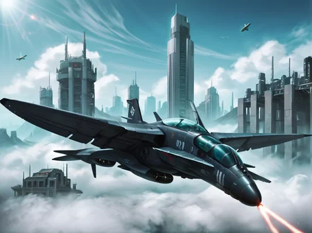score_9, score_8_up, score_7_up,score_6_up, score_5_up, score_4_up,source_photo,photorealistic, BREAK <lora:gits95environment:0.6>,
gits95, , scenery, science fiction, cloud, sky, smoke, building, aircraft, outdoors, spacecraft