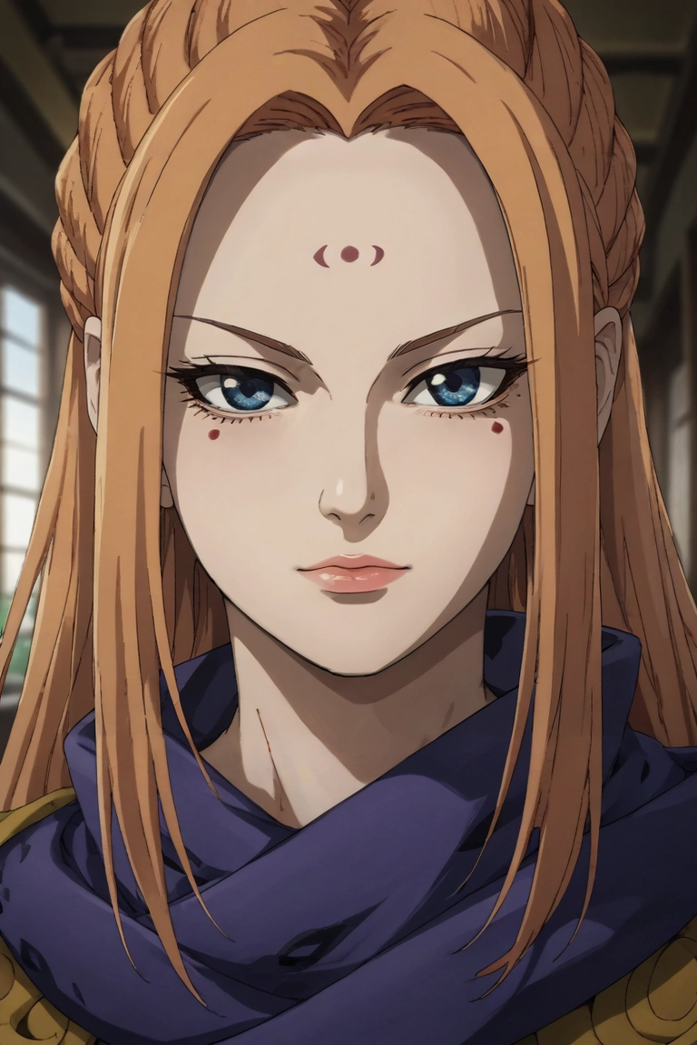 score_9, score_8_up, score_7_up, source_anime, rating_safe, intricate details, , looking at viewer, depth of field, 1girl, solo, <lora:yang_duanhe_pony:0.82>, yang_duanhe, orange hair, blue eyes, aged down, long hair, facial mark, forehead mark, , , , <lora:sdxl_lightning_8step_lora:1>