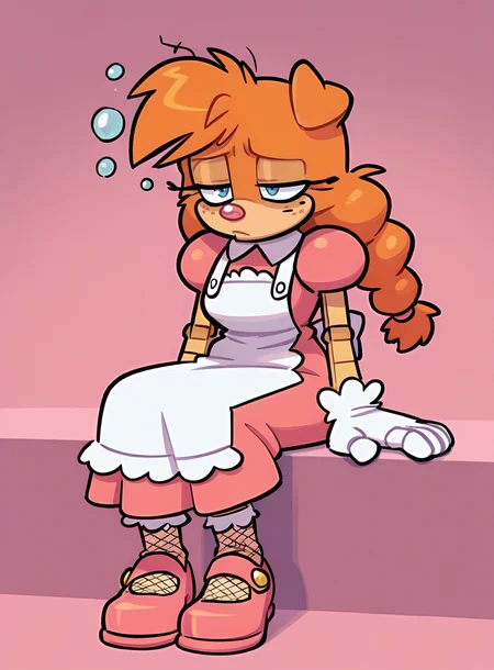 1girl, solo, furry,
<lora:Belle:0.9> belle the tinkerer, white gloves, old-fashioned dress, puffy sleeves, apron layer, lace socks, shoes, bow,
sitting, slouched, heavy eyes, serene exhaustion, sleepy state, <lora:Captain_Molasses:0.9> capmol, extremely detailed, highres, masterpiece, best quality