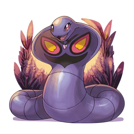 zzArbok, solo, (((front view))), no humans, pokemon (creature), snake,>, no humans, (((smug))), looking at viewer, (((wearing pink heart necklace))), (((girly))), (((eyelashes))), (((female))), smirking, smiling, happy, (((open mouth))), open eyes, legs apart, full body, (((front view))), (((flirty))), score_9, score_8, score_7, standing, posing, leering, tough, full body, solo