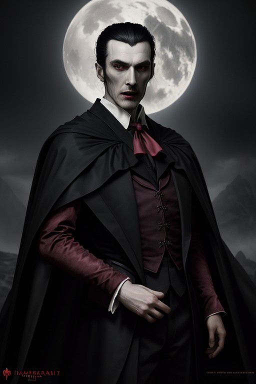 (masterpiece),
a beautiful Dracula, black cloak,  
HDR, 8k, trending on artstation,