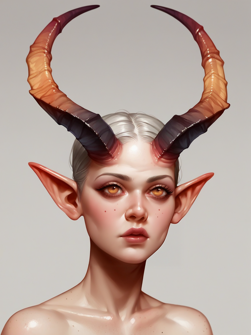 score_9, score_8_up, score_7_up, score_6_up, score_5_up, 1girl, solo  <lora:H0rnsXLP:1> h0rns, kudu horns, straight