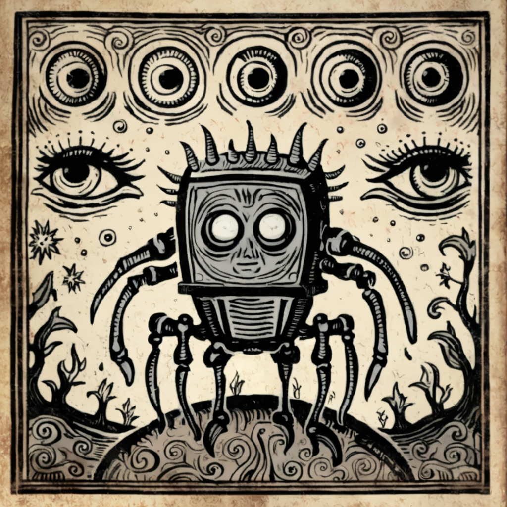 obscurae  robot and mythical eyes, very detailed <lora:obscurae:1>