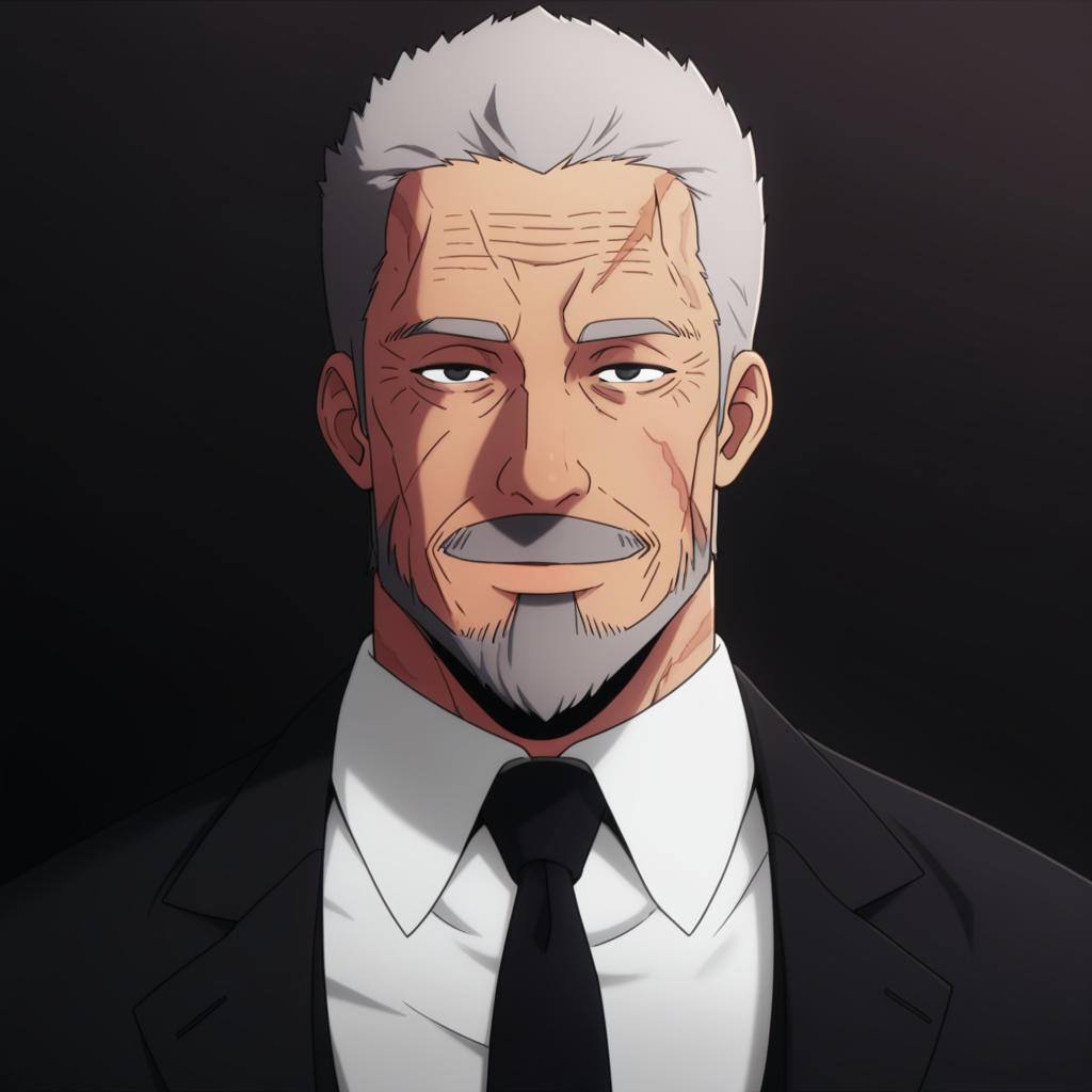 masterpiece,best quality,amazing quality,
Gunhee, beard, old, gunhee, grey hair, formal, scar on face,
