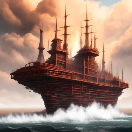 (BoneFortress:1) giant ship structure, body of water, smoke <lora:BoneFortress:0.8>