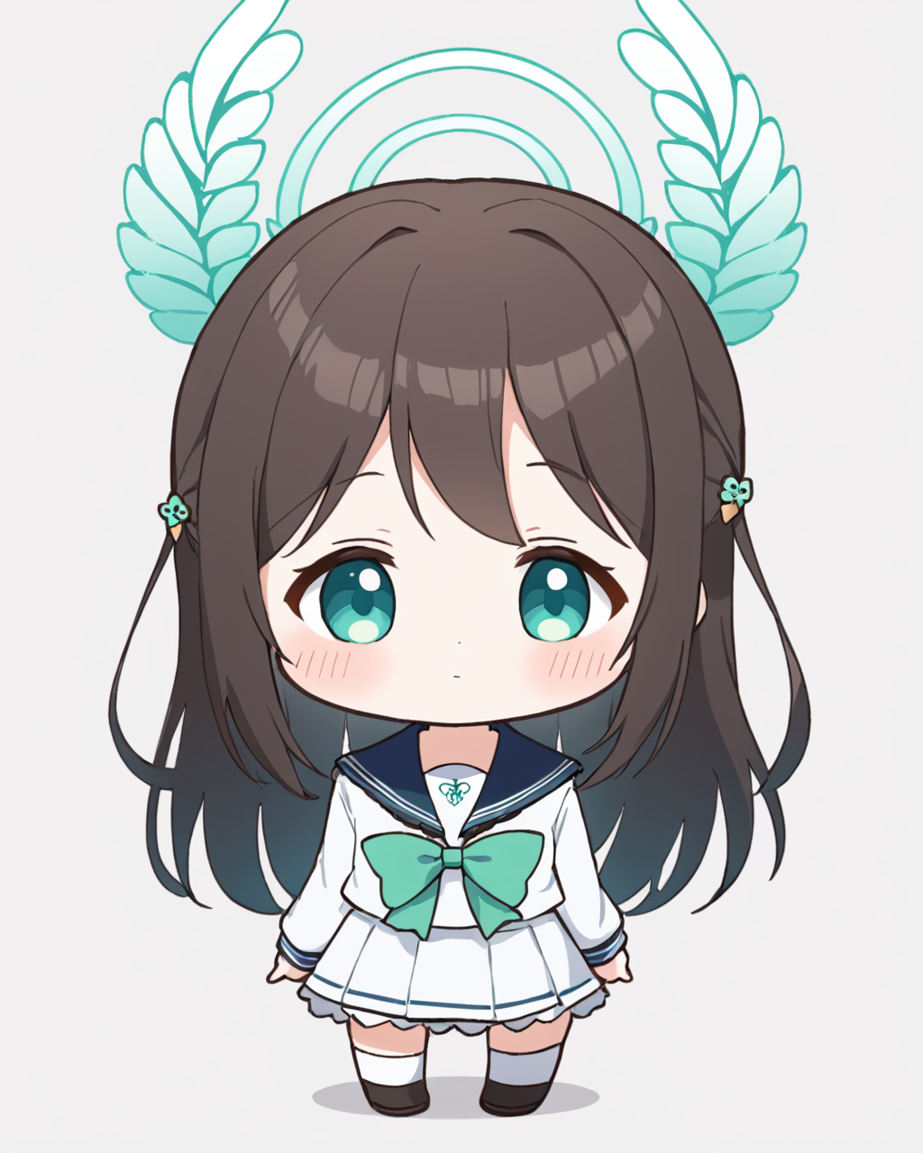 airi \(blue archive\),1girl, halo, white_background, serafuku, skirt, sailor_collar, green_bow, chibi, simple_background, long_sleeves, blush, closed_mouth
<lora:airi_(blue_archive)_image186_2023-11-26-000030:1>halo. gorgeous,key visual, vibrant, studio anime,award-winning, professional, highly detailed,high budget, cinemascope