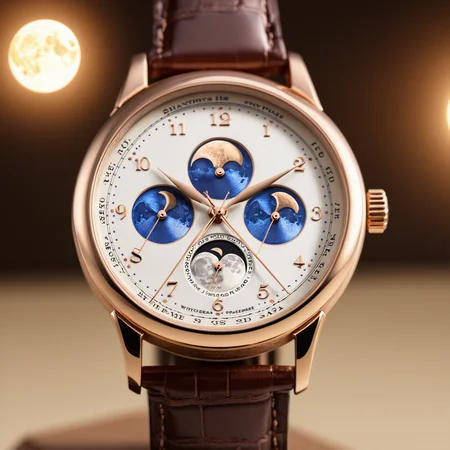 <lora:W4tch35_05XL-final:1>,an advertising photograph of a beautiful (W4tch35:1.2) as a (moon_phase:1.3) watch,on a watch stand,with detailed movement,medium shot,tilt shift,bokhe,8k wallpaper,masterpiece,photorealistic,HDR UHD,high contrast,hyper realistic,volumetric lighting,