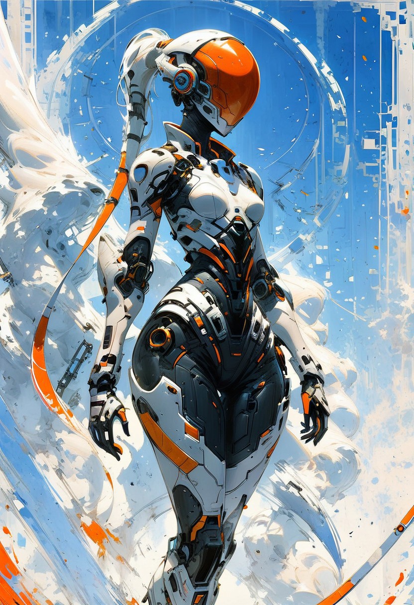 score_9, score_8_up, score_7_up, highly detailed, painting, girl,flat breasts, helmet, long black ponytail, standing, black mcnm, luminescent futuristic screen, wide hips, giant fat ass, tight hips rating_questionable, BREAK best quality, masterpiece, e621, digital_art