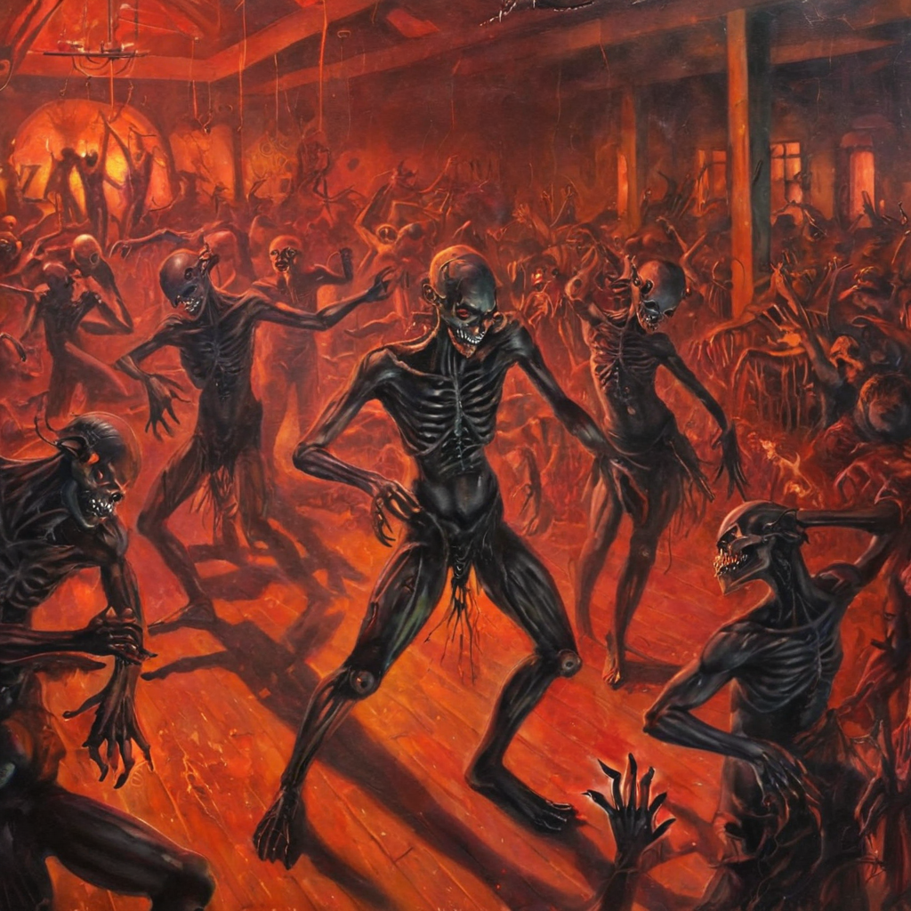 Realistic detailed Painting of creepy dancers in demonic techno club
<lora:EdobHell2_XL_v1.0:1>