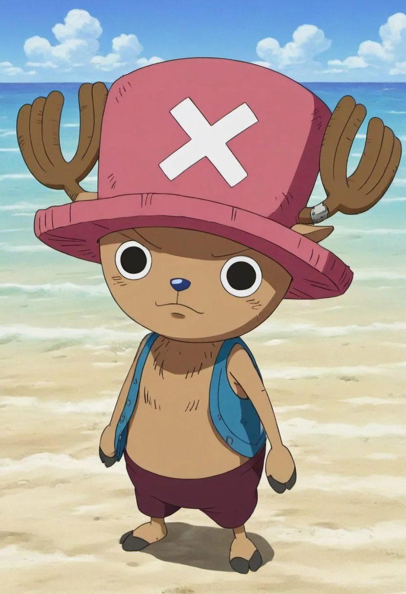Tony Tony Chopper Serious in the beach