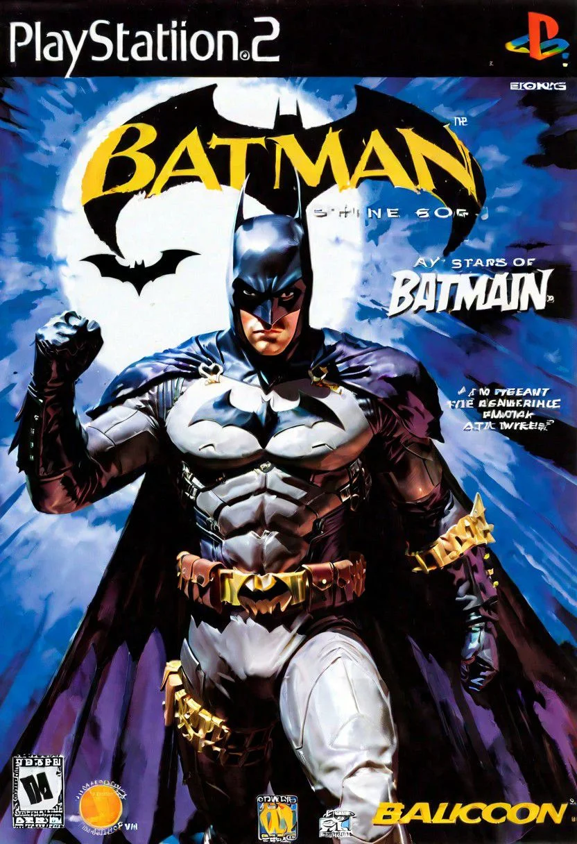 Ps2 cover disk, batman a Text title "Batman",