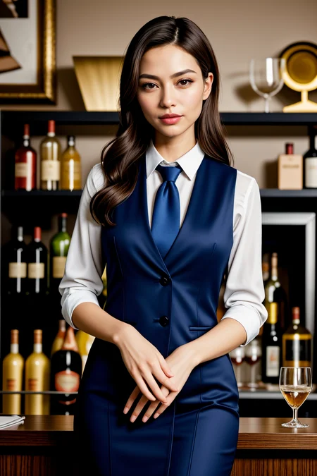 <lora:LCM_LoRA_Weights_SD15:1>,<lora:detail_slider_v4:1.2>,(elegant dapper 46yo old middle-aged gentlewoman, slender build, extra long dark hair), chinese, tan skin, light brown eyes, wearing a newsboy cap, dark blue silk vest, designer jeans, patent leather dress shoes with sleek design, necktie, designer wristwatch,tie clip, set in a sophisticated urban loft, where a modern fireplace is flanked by floating shelves, a bar cart with crystal glassware, a low-profile sectional, during sunset,portrait photography, capturing emotion, personality, flattering lighting, professional, engaging, compelling composition,