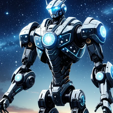 <lora:Starry_Morph:1> starry_morph robot, (anime, masterpiece, intricate:1.3), (best quality, hires textures, high detail:1.2), (4k),(incredibly detailed:1.4),UHD, 8K, ultra detailed