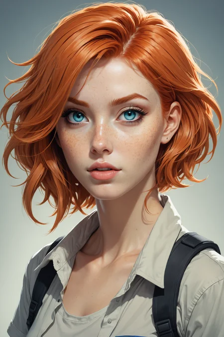 by Jonas De Ro and Ilya Kuvshinov in the style of Shawn Coss , Israeli character, ginger
, photo <lora:more_art:0.25><lora:clothing_slider:1.00><lora:huge_anime_eyes:0.85><lora:attractive:0.75><lora:great_lighting:1.00><lora:aesthetic:0.85><lora:photorealistic_portrait:0.85><lora:RMSDXL_Enhance:0.45><lora:RMSDXL_Creative:0.35><lora:RMSDXL_Photo:0.45><lora:RMSDXL_Darkness_Cinema:0.50><lora:XDetail_heavy:0.45><lora:perfect_eyes:0.15><lora:perfect_hands:0.15><lora:midjourney:-0.15><lora:looking_at_viewer:0.75>