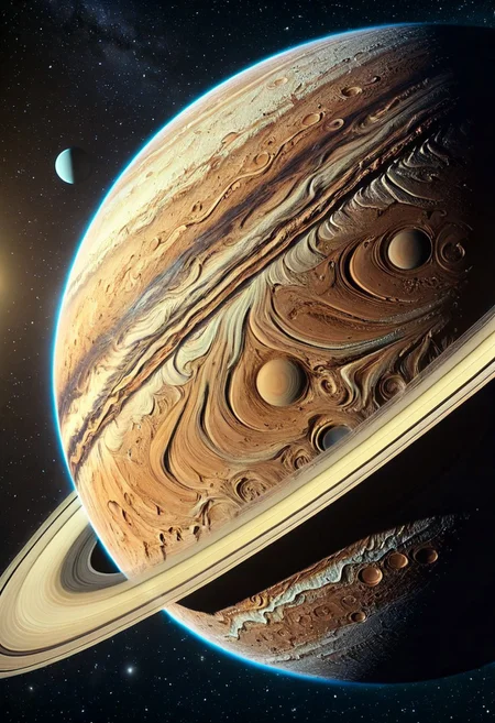 masterpiece, best quality, high resolution, absurdres, ultra-detailed, intricate details, ultra detailed, 8k, highly detailed, very aesthetic, professional 4k, Canon 5d mark 4, extremely detailed, very_detailed, high_detail, sharp focus, clean lines, perfect anatomy, realistic style,  
Saturn planet made of w00kiee, 
space background, dynamic angle, 
film grain, cinematic, colorful, moody lighting, natural light, soft light, depth of field, bokeh, light particles, backlight, chiaroscuro, refraction, subsurface scattering