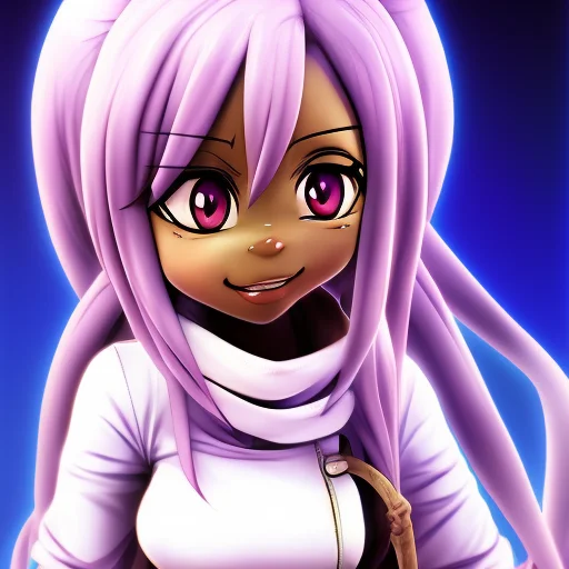 african anime looney-anime black-waifu musume fanart, natural 4c hair